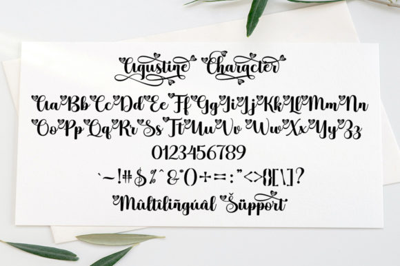 Agustine Script Font Poster 7