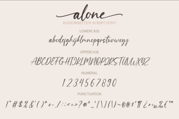 Alone Font Poster 8
