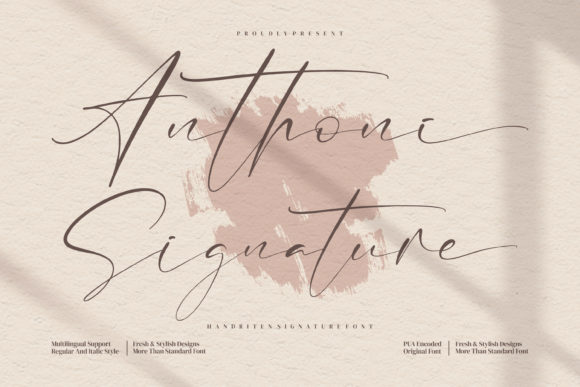 Anthoni Signature Font