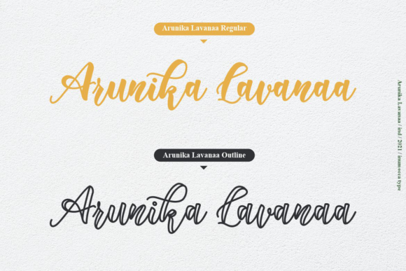 Arunika Lavanaa Font Poster 2