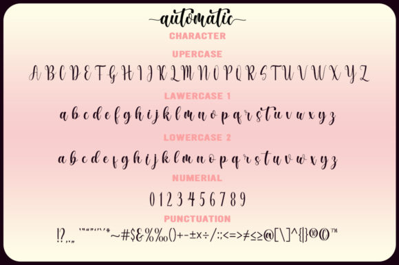 Automatic Font Poster 5