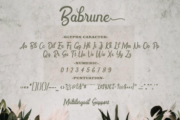 Babrune Font Poster 8