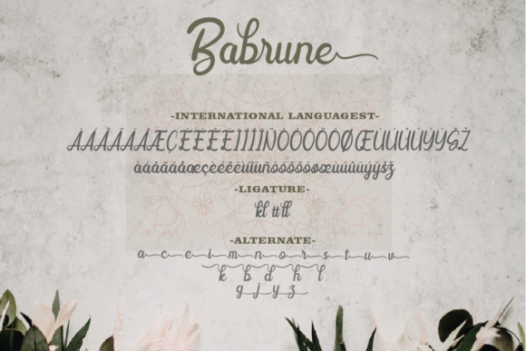 Babrune Font Poster 9