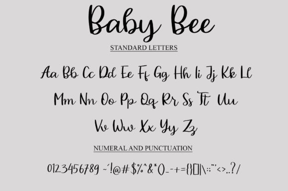 Baby Bee Font Poster 3
