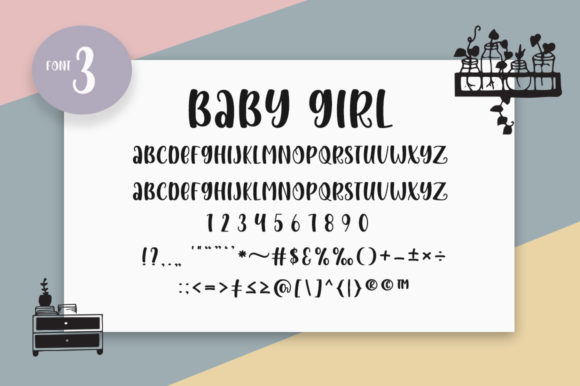 Baby Girl Font Poster 12