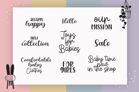 Baby Girl Font Poster 5