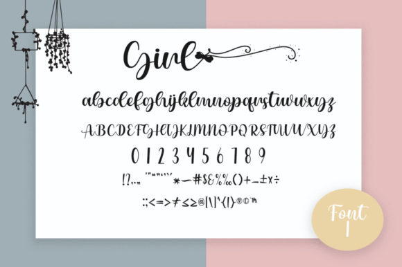 Baby Girl Font Poster 8