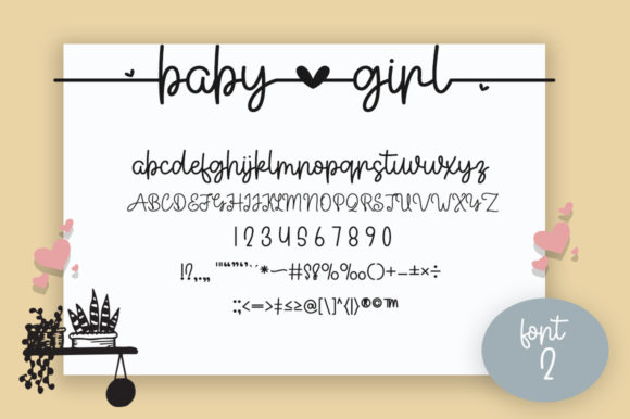 Baby Girl Font Poster 10