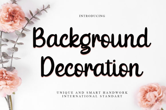 Background Decoration Font