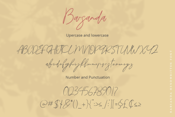 Barsanda Script Font Poster 8