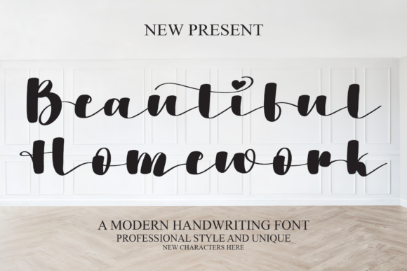 Beautiful Homework Font