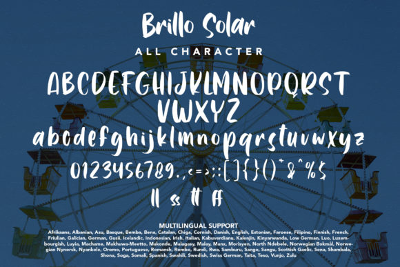 Brillo Solar Font Poster 2