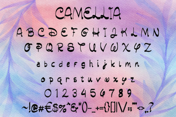 Camellia Font Poster 2