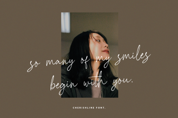 Cherishline Script Font Poster 5