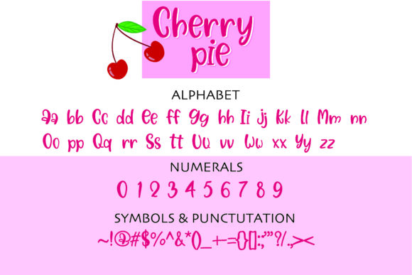 Cherry Pie Font Poster 2