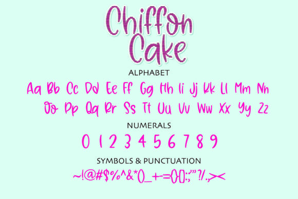 Chiffon Cake Font Poster 2