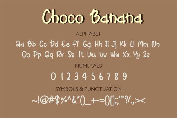 Choco Banana Font Poster 2