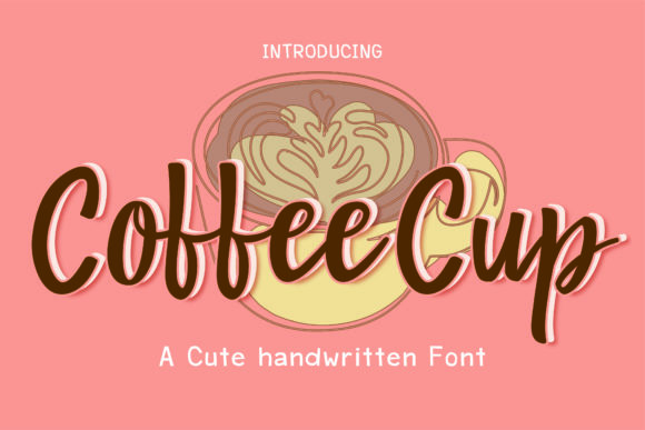 Coffee Cup Font Poster 1