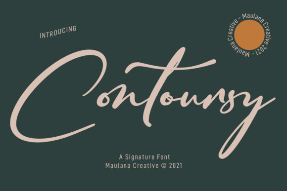 Contoursy Signature Font Poster 1