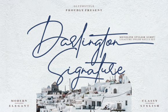 Darlington Signature Font Poster 1