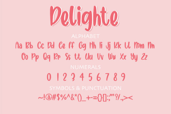 Delighte Font Poster 2