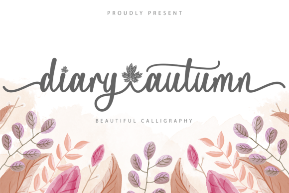 Diary Autumn Font Poster 1