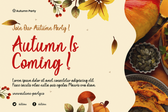 Diary Autumn Font Poster 6