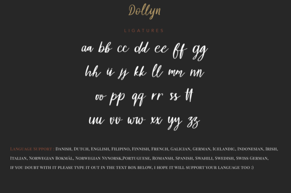 Dollyn Font Poster 11