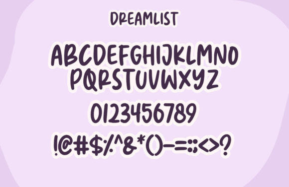 Dreamlist Font Poster 3