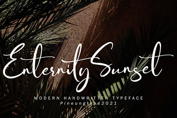 Enternity Sunset Font Poster 1