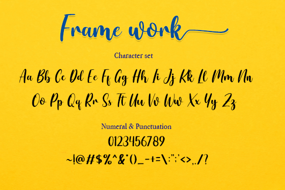 Frame Work Font Poster 5