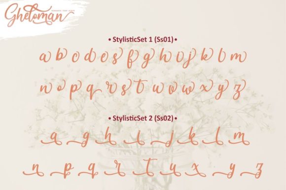 Gheloman Script Font Poster 6