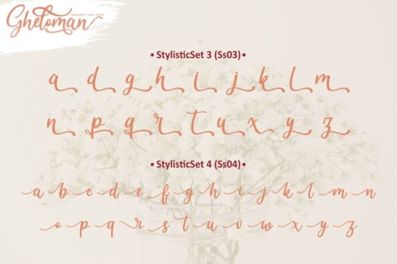 Gheloman Script Font Poster 7