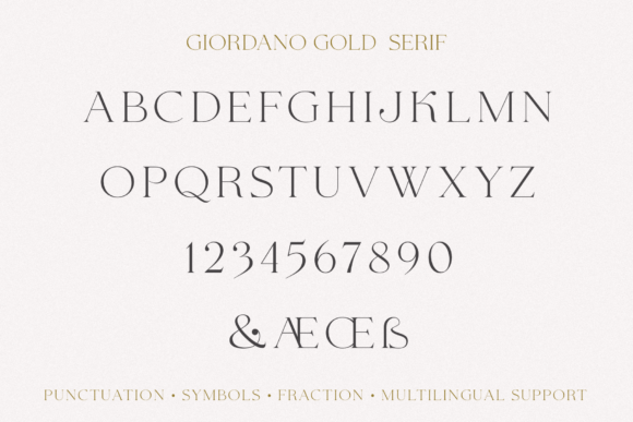 Giordano Gold Font Poster 13