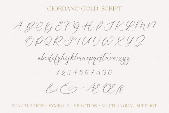 Giordano Gold Font Poster 14