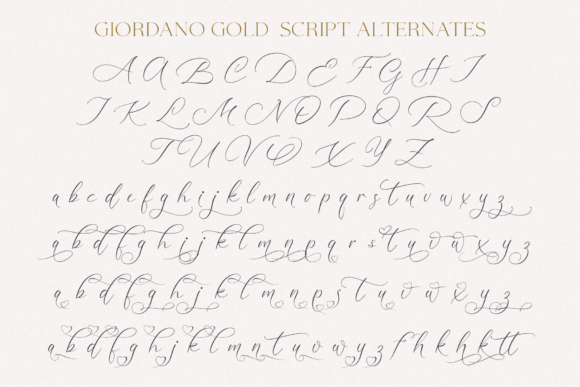 Giordano Gold Font Poster 15