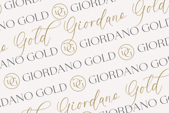 Giordano Gold Font Poster 10