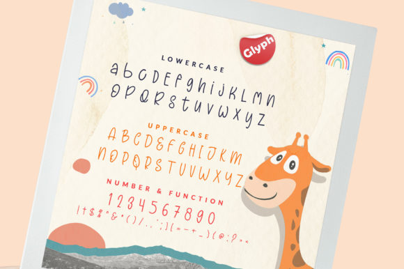 Giraffe Dream Font Poster 8