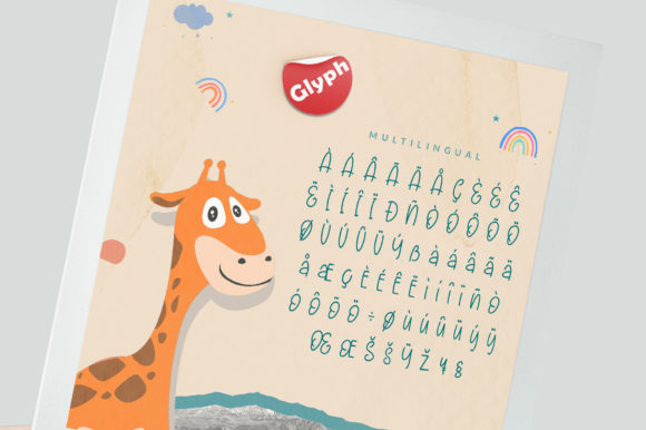 Giraffe Dream Font Poster 9