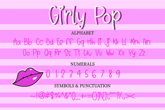 Girly Pop Font Poster 2