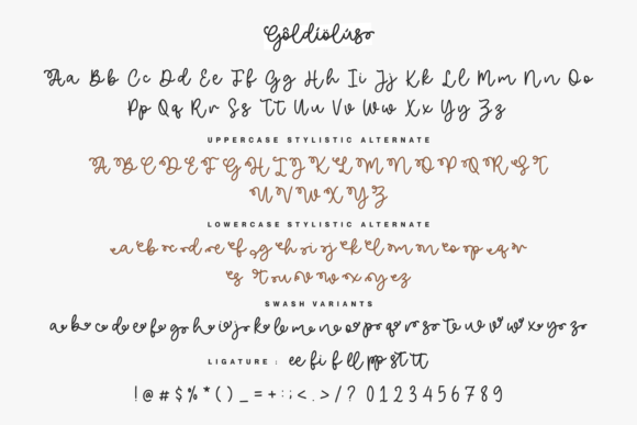 Goldiolus Font Poster 8