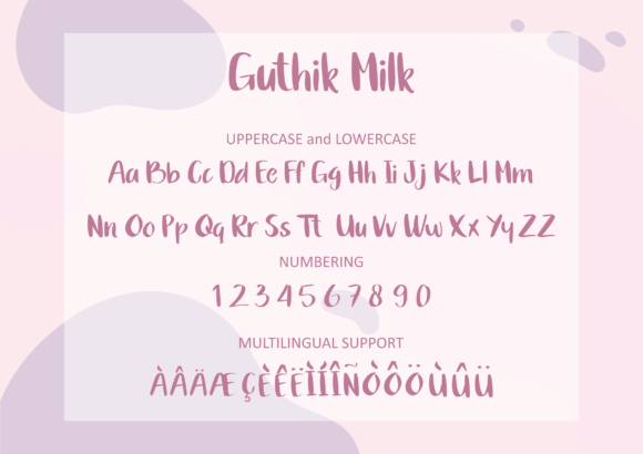 Guthik Milk Font Poster 2