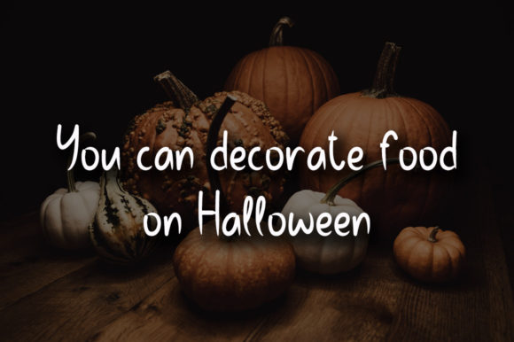 Halloween Food Font Poster 2