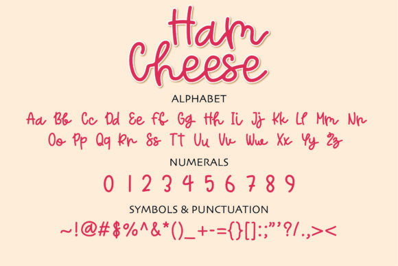 Ham Cheese Font Poster 2