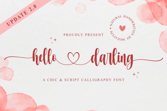 Hello Darling Font Poster 1