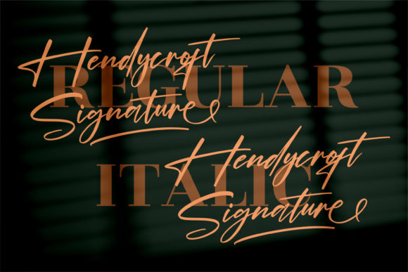 Hendycroft Signature Font Poster 2