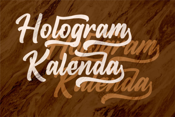 Hologram Kalenda Font Poster 2