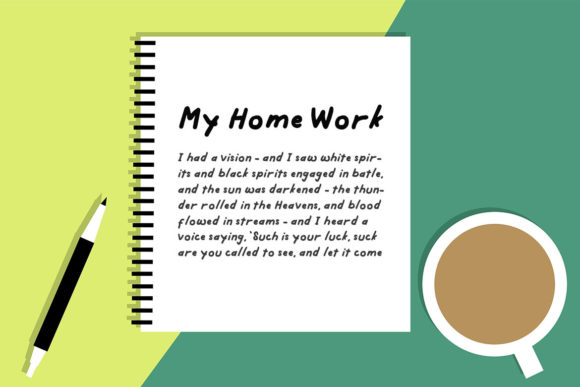 Home Work Font Poster 2