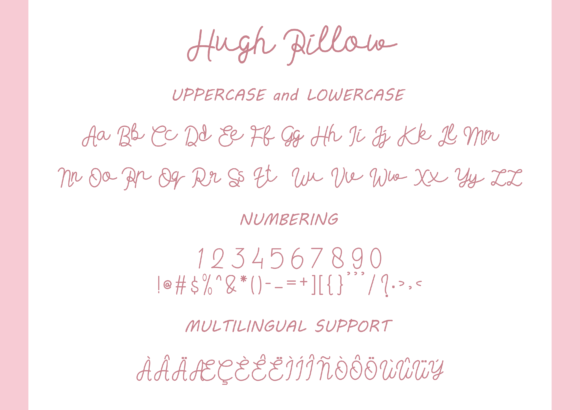 Hugh Pillow Font Poster 2