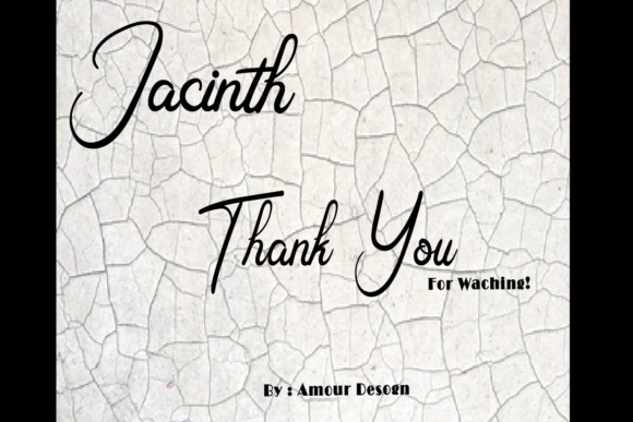 Jacinth Font Poster 11